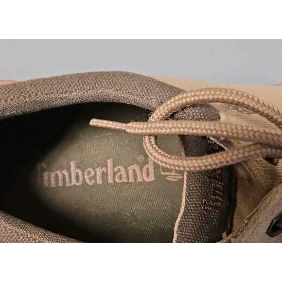 Vintage Timberland Low Cut 67024- Early 2000 Desert Brown Canvas Shoes SZ 11 EUC - Picture 4 of 11